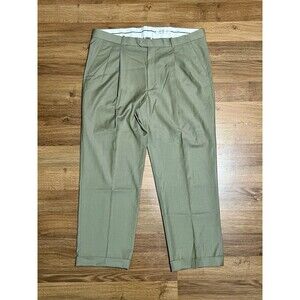 Fairway & Greene Men’s Vintage Size W40 Khaki Tan 100% Wool Performance Pants